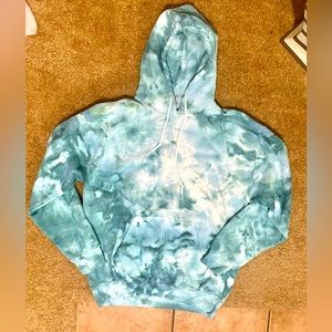 Hand ice dyed hoodie.